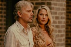 Billy Bob Thornton as Tommy Norris and Ali Larter as Angela Norris in Landman Season 2