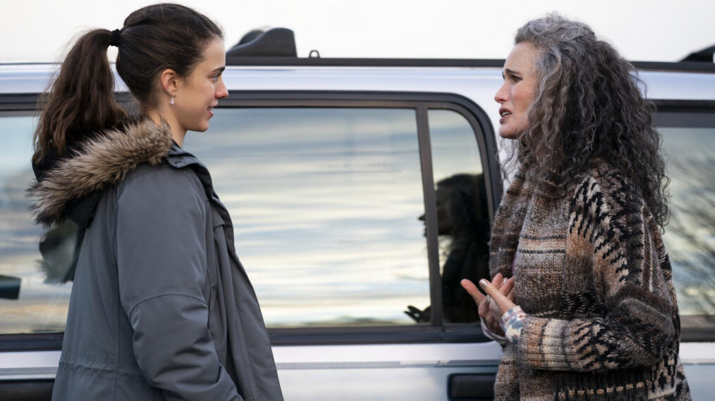 Margaret Qualley as Alex Russell and Andie MacDowell as Paula Langley in 'Maid'