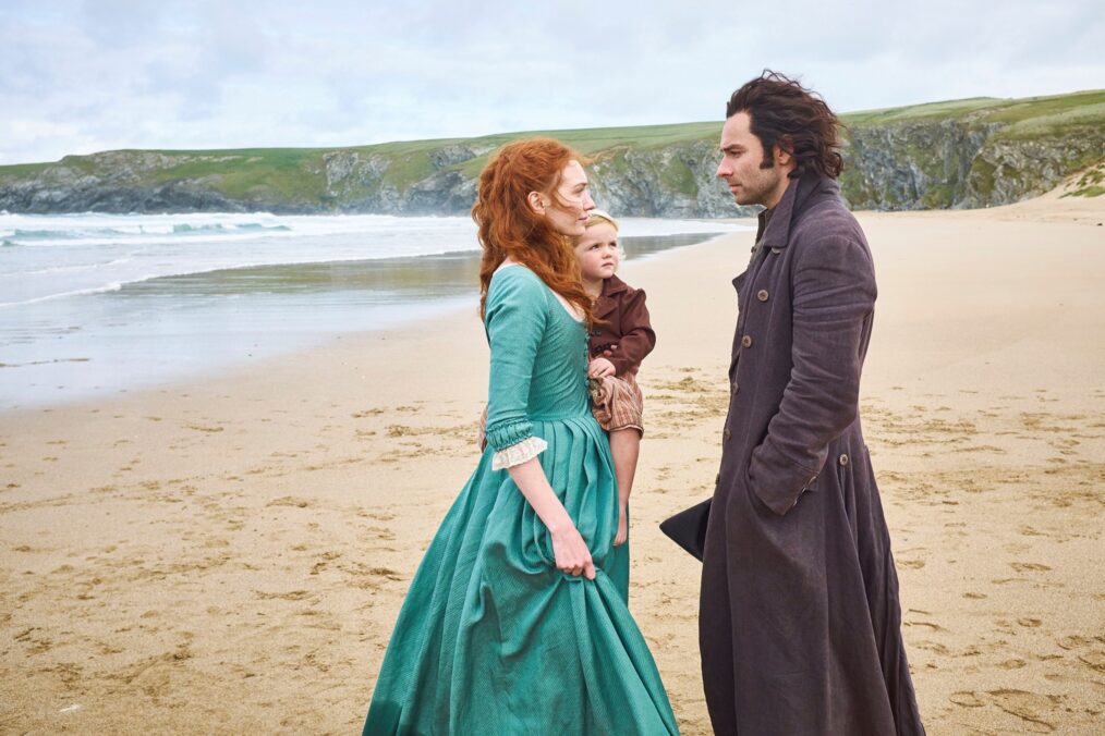 Eleanor Tomlinson and Aidan Turner in 'Poldark' Season 4
