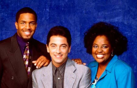 REWIND, From left: Mystro Clark, Scott Baio, Sherri Shepherd, 1998