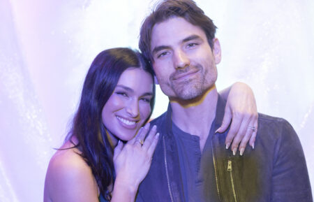 Ashley Iaconetti and Jared Haibon attend the "Real Housewives of Rhode Island" Premiere Watch Party at Foxwoods Resort Casino on April 02, 2026 in Mashantucket
