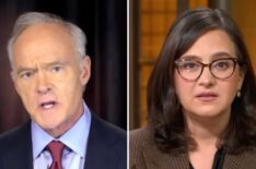 (left) Scott Pelley (right) Bari Weiss