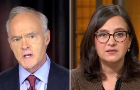 (left) Scott Pelley (right) Bari Weiss