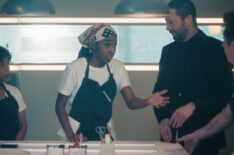 Liza Colon-Zayas, Ayo Edeiri, and Ebon Moss-Bachrach in 'The Bear' Season 5
