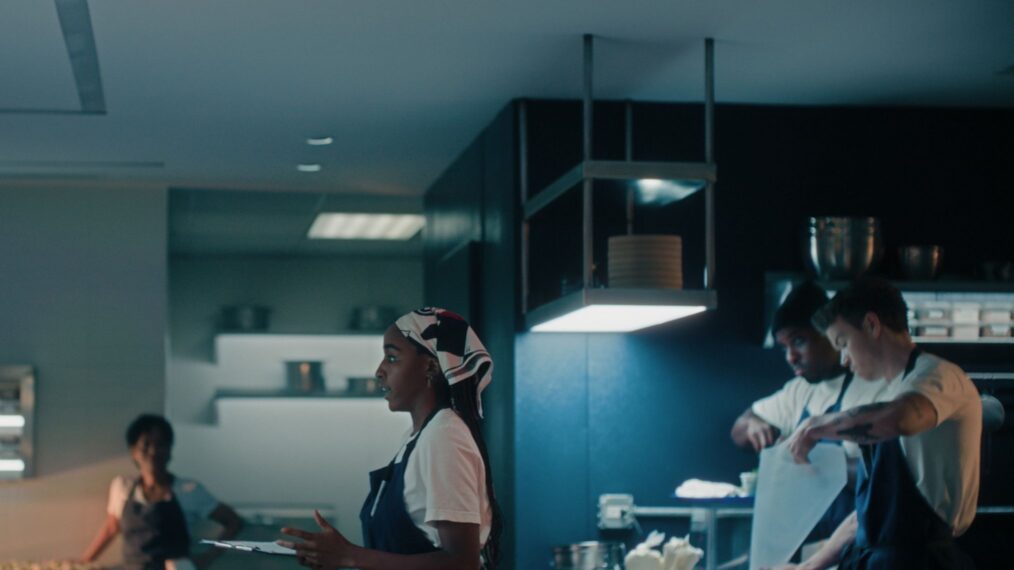 Liza Colon-Zayas, Ayo Edebiri, Lionel Boyce, and Will Poulter in 'The Bear' Season 5