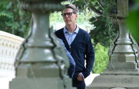 NEW YORK, NY - JUNE 25: Sean Hayes is seen filming at "The Morning Show" set in Central Park on June 25, 2026 in New York City.