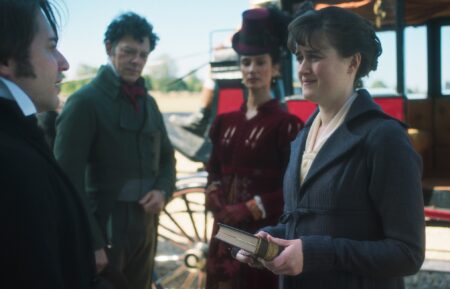 Ryan Sampson, Richard Coyle, Indira Varma, and Ella Bruccoleri in 'The Other Bennet Sister' Episode 7
