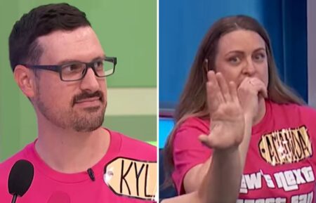 "The Price Is Right" contestant Kyle Norton on June 4, 2026, (right) his wife, Amanda