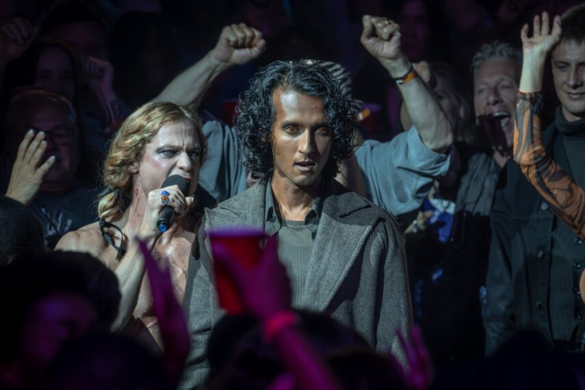 Sam Reid as Lestat and Assad Zaman as Armand in 'The Vampire Lestat' Episode 4