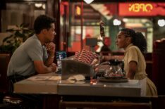 Jacob Anderson as Louis and Delainey Hayles as Regina in 'The Vampire Lestat' Episode 4