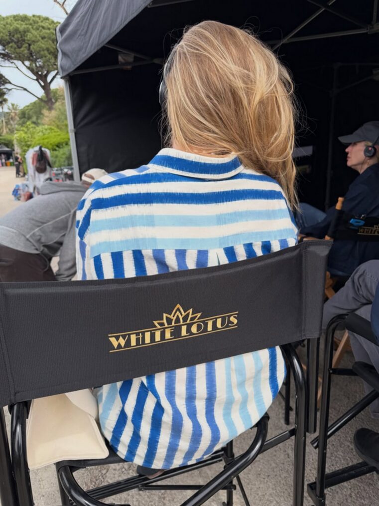 AJ Michalka behind the scenes of 'The White Lotus' Season 4