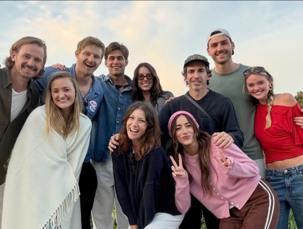 Josh Pence, AJ Michalka, Alexander Ludwig, Caleb Jonte Edwards, Lauren Ludwig, Ari Graynor, Chloe Bennet, Chris Messina, Charlie Hall, and Marissa Long behind the scenes of 'The White Lotus' Season 4