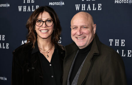 Lori Silverbush and Tom Colicchio attend "The Whale" New York Screening at Alice Tully Hall, Lincoln Center
