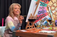 Vanna White painting in a video with 'Celebrity Wheel of Fortune' star Action Bronson