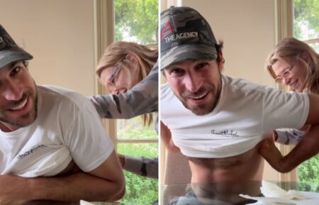 Vanna White popping a pimple on her son's back in Instagram video