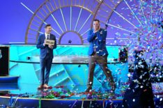 Ryan Seacrest and a 'Wheel of Fortune' contestant on Season 43
