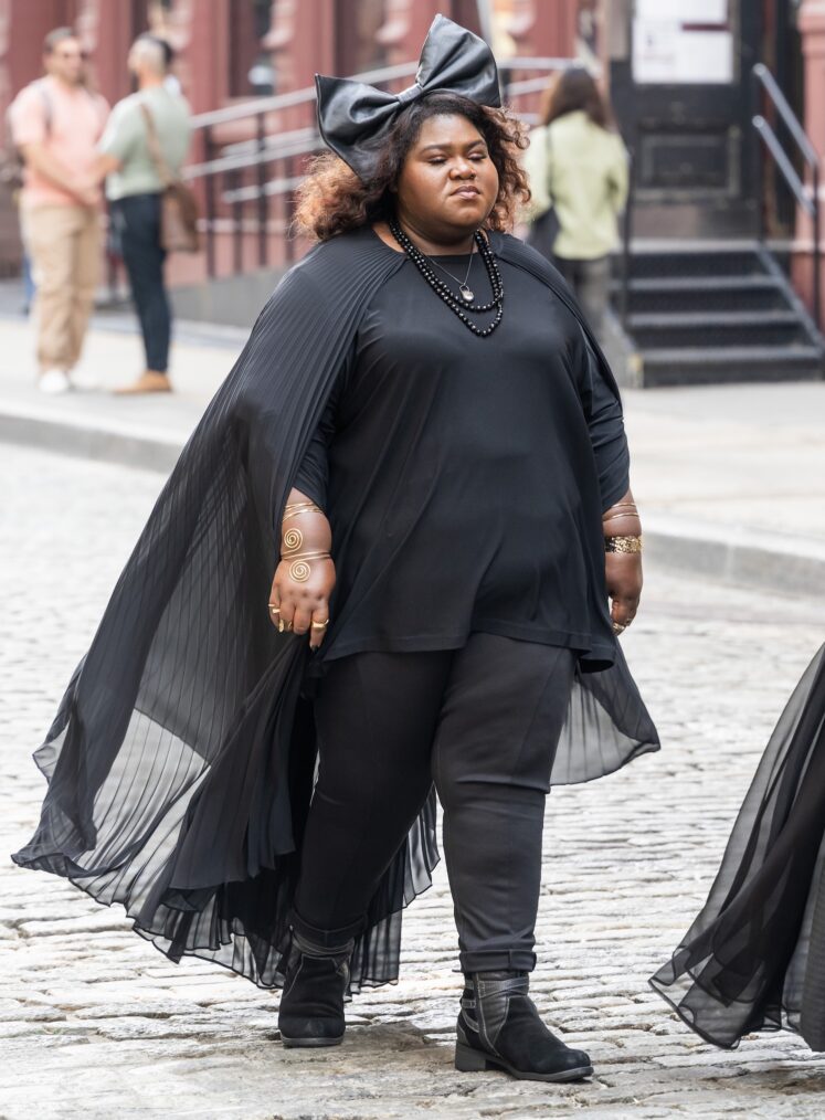 NEW YORK, NEW YORK - JULY 09: Gabourey Sidibe is seen filming "American Horror Story" in SoHo on July 09, 2026 in New York City. (Photo by TheStewartofNY/GC Images)