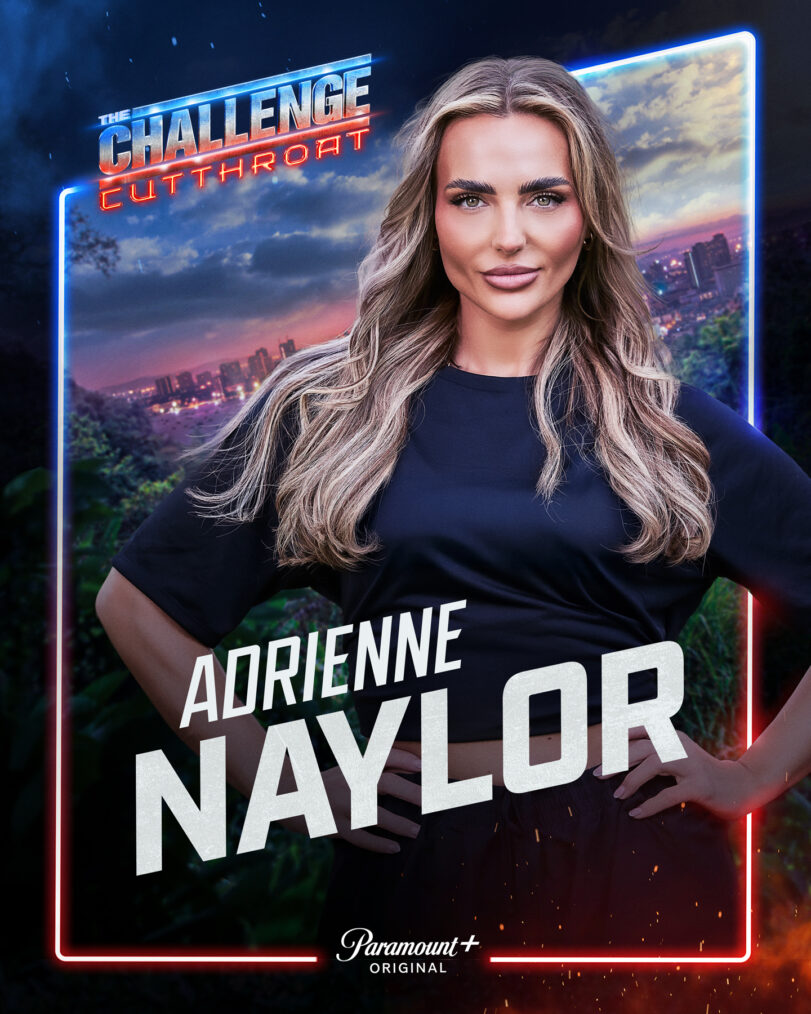 Key Art for The Challenge, Season 42, featuring Adrienne Naylor, streaming on Paramount+ 2026. Photo credit: Jonne Roriz/Paramount+