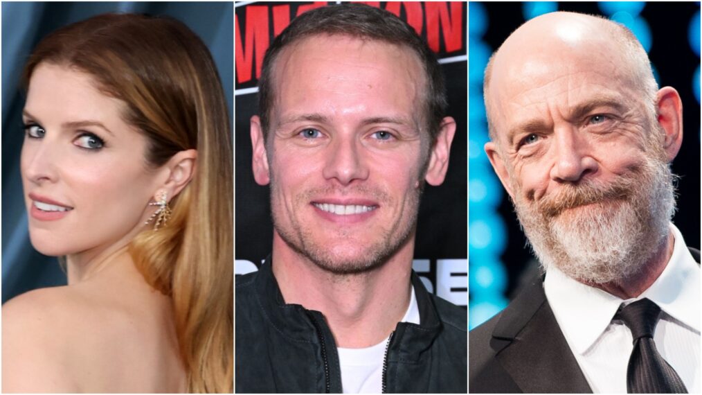 Anna Kendrick, Sam Heughan, and JK Simmons