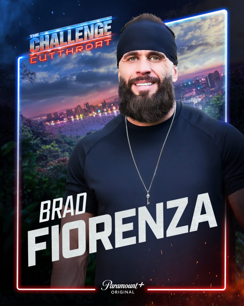 Key Art for The Challenge, Season 42, featuring Brad Fiorenza, streaming on Paramount+ 2026. Photo credit: Jonne Roriz/Paramount+