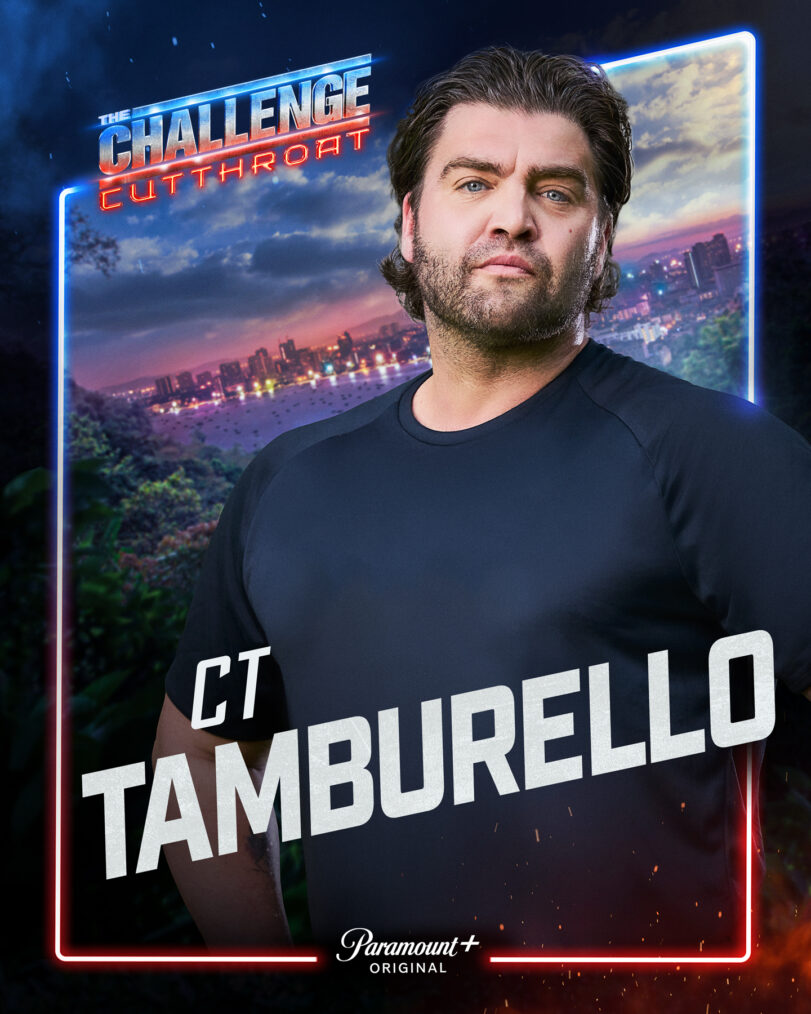 Key Art for The Challenge, Season 42, featuring CT Tamburello, streaming on Paramount+ 2026. Photo credit: Jonne Roriz/Paramount+