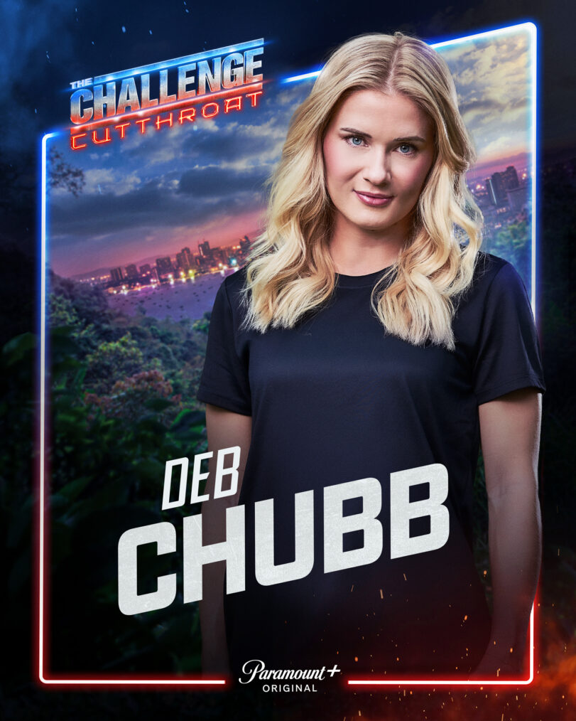 Key Art for The Challenge, Season 42, featuring Deb Chubb, streaming on Paramount+ 2026. Photo credit: Jonne Roriz/Paramount+