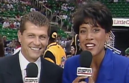 Clip of Gena Auriemma and Robin Roberts shown on the June 23, 2026, episode of ABC's 'Good Morning America.'