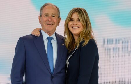 George W. Bush and Jenna Bush Hager on the April 20, 2021, episode of NBC's 'Today.'