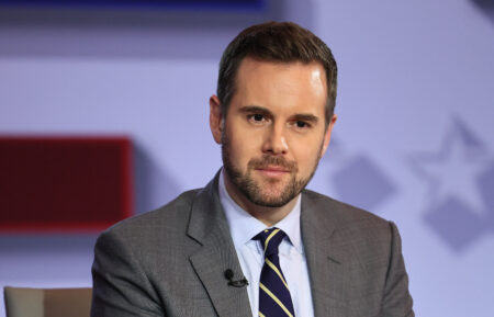WASHINGTON, DC - MARCH 04: Political commentator Guy Benson appears on air during the Fox News Special prior to President Trump's Joint Address to Congress at the FOX News D.C. Bureau on March 04, 2025 in Washington, DC. (Photo by Jemal Countess/Getty Images)