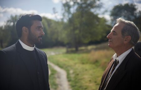 Rishi Nair as Alphy Kottaram, Robson Green as Geordie Keating in Grantchester