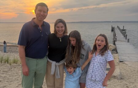 Henry Hager and Jenna Bush Hager with kids Hal, Mila, and Poppy, Instagram, July 8, 2026.
