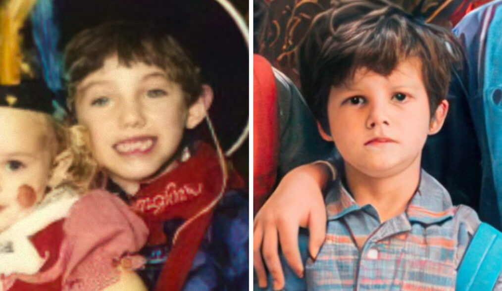 Cold Case: Who Killed JonBenet Ramsey. Patsy Ramsey, JonBenet Ramsey and John Andrew Ramsey in Cold Case: Who Killed JonBenet Ramsey. Cr. Courtesy of Netflix; UNSUNG HERO, front 3 from left: JJ Pantano, Angus K. Caldwell, Diesel La Torraca, back from left: Tenz McCall, Paul Luke Bonenfant, Daisy Betts, Kirrilee Berger, Joel Smallbone, 2023. © Lionsgate / courtesy Everett Collection