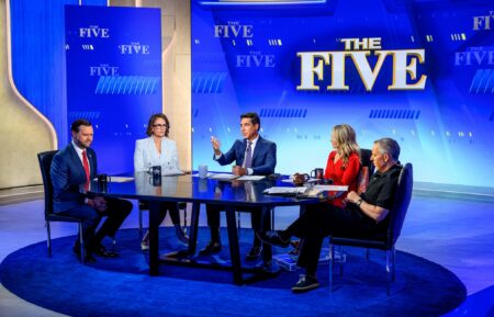 Hosts Jessica Tarlov, Jesse Watters, Dana Perino and Greg Gutfeld with Vice President of the United States JD Vance discusses new his book 