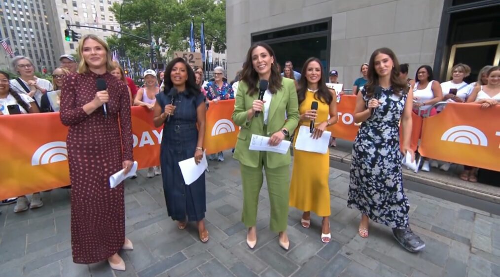 Jenna Bush Hager, Sheinelle Jones, Hallie Jackson, Kaylee Hartung, and Angie Lassman on the July 28, 2026, episode of NBC's 'Today.'