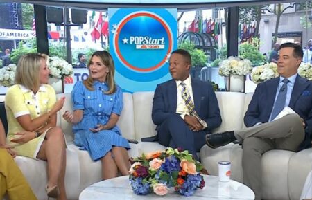 Jenna Bush Hager, Dylan Dreyer, Savannah Guthrie, Craig Melvin, Carson Daly, and Sheinelle Jones on the July 7, 2026, episode of NBC's 'Today.'