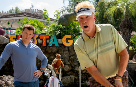 The Hawk - Season 1. (L to R) Jimmy Tatro as Lance and Will Ferrell as Lonnie in Episode 101 of The Hawk. Cr. Colleen E Hayes/Netflix © 2026