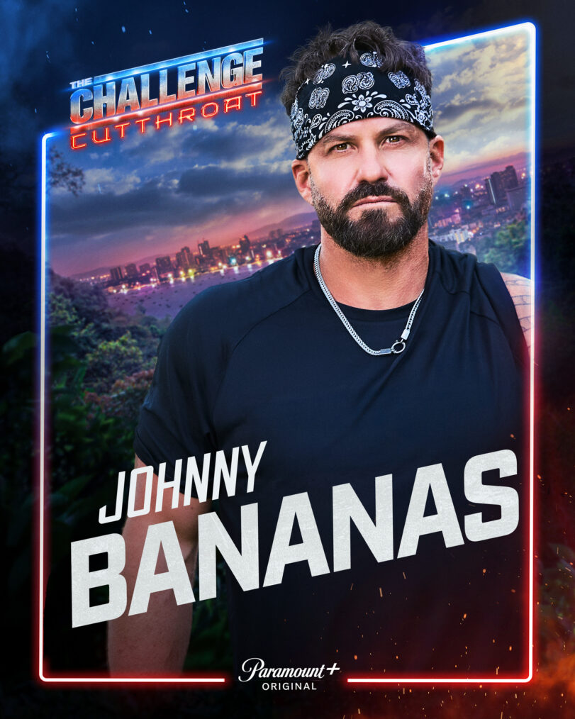 Key Art for The Challenge, Season 42, featuring Johnny Bananas, streaming on Paramount+ 2026. Photo credit: Jonne Roriz/Paramount+