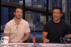 Kevin Jonas and Mark Consuelos on the July 26, 2026, episode of 'Live With Kelly and Mark.'