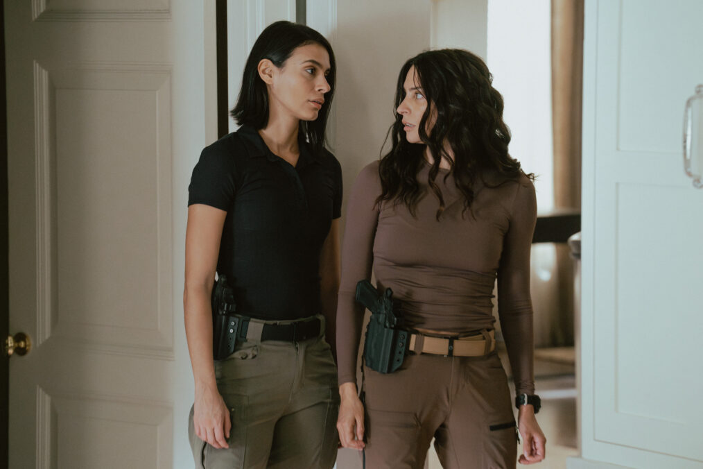 L-R: Laysla De Oliveira as Cruz and Genesis Rodriguez as Josie in Lioness, episode 8, season 3, streaming on Paramount+, 2026. Photo Credit: Ryan Green/Paramount+.