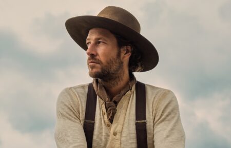 Little House on the Prairie. Luke Bracey as Charles Ingalls in episode 101 of Little House on the Prairie. Cr. Eric Zachanowich/Netflix © 2026