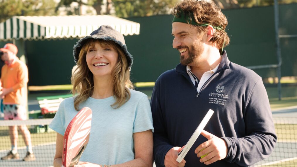 Mary Steenburgen and Jake Johnson in 'The Dink,' Apple TV movie, premieres July 24, 2026.