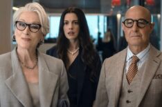 Meryl Streep, Anne Hathaway, and Stanley Tucci, 'The Devil Wears Prada 2,' 2026.