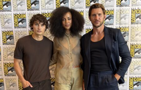 Cast of Neagley - Maria Sten, Jasper Jones and Greyston Holt - Comic-Con 2026 - Photo credit: Erin Maxwell / TV Insider