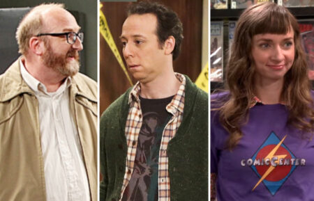 THE BIG BANG THEORY, Brian Phoesn, Keven Sussman, Lauren Lapkus ©CBS/courtesy Everett Collection