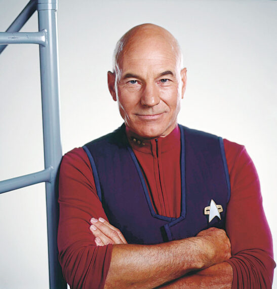 STAR TREK: THE NEXT GENERATION, Patrick Stewart, 1987-94.