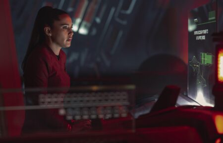 Christina Chong as La’an Noonien-Singh in season 4, episode 2, of Star Trek: Strange New Worlds streaming on Paramount+, 2026. Photo Credit: Jan Thijs/Paramount+