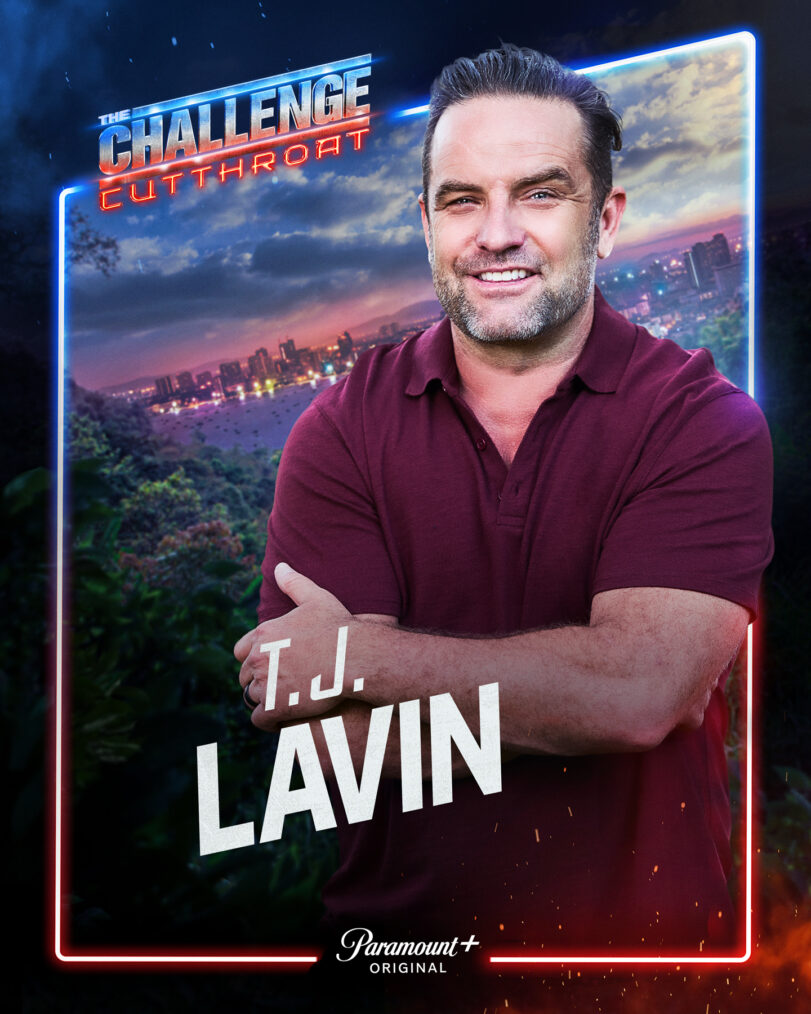 Key Art for The Challenge, Season 42, featuring T.J. Lavin, streaming on Paramount+ 2026. Photo credit: Jonne Roriz/Paramount+