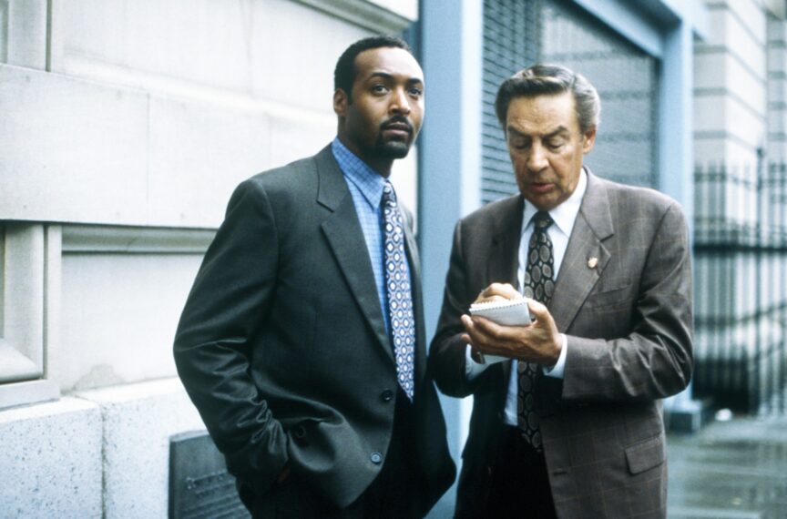 Jesse L. Martin and Jerry Orbach in 'Law & Order'