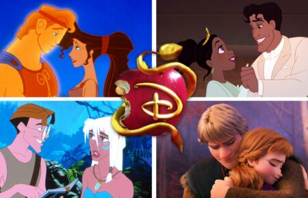 Hercules and Megara of 'Hercules', Tiana and Naveen of 'The Princess and the Frog', Milo and Kida of 'Atlantis: The Lost Empire', and Kristoff and Anna of 'Frozen 2'