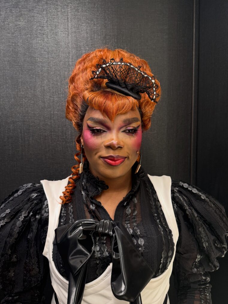 Anania backstage at "The Rocky Horror Show".